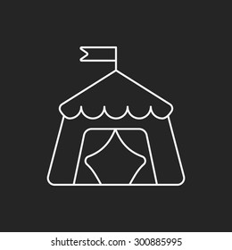 circus tent line icon