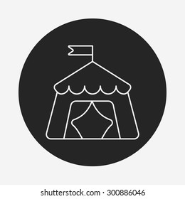circus tent line icon