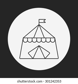 circus tent line icon