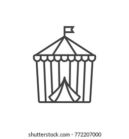Circus tent line icon.