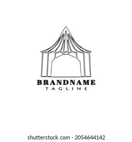 circus tent logo icon design template black modern isolated vector illustration