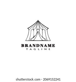 plantilla de icono del logotipo de tienda de circo ilustración vectorial moderna