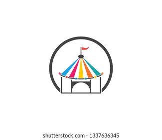Circus tent logo template