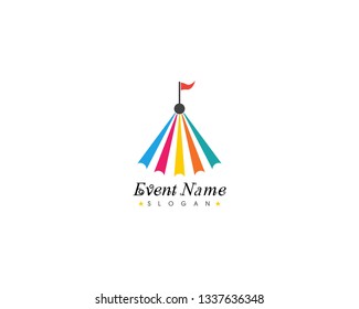 Circus tent logo template