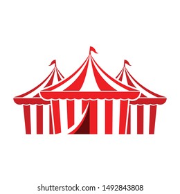 Circus tent logo template Vector illustration