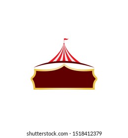 Circus tent logo template Vector illustration
