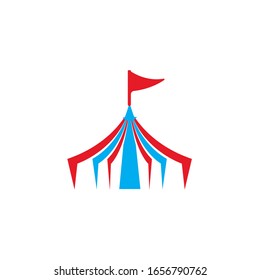 Circus Tent Logo Template Vector Illustration Stock Vector (Royalty ...