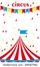 Circus tent logo template. Vector illustration