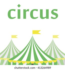 Circus tent logo template. Vector illustration