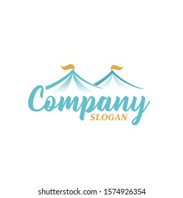 Circus Tent Logo Vector Concept Elegant