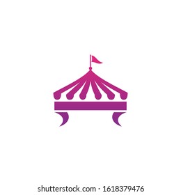 circus tent logo vector template