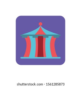 circus tent on white background vector illustration design