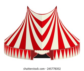 Circus tent on a white background