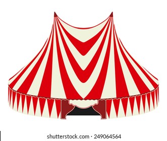 Circus tent on a white background