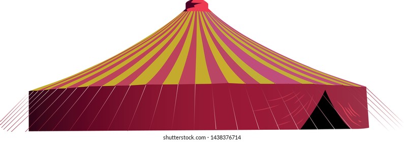 circus tent realistic vector illustration