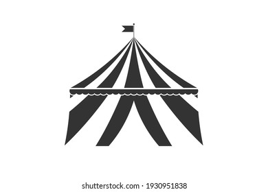 Circus Tent. Simple Icon. Flat Style Element For Graphic Design. Vector EPS10 Illustration