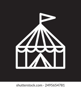 circus tent simple icon, vector illustration 