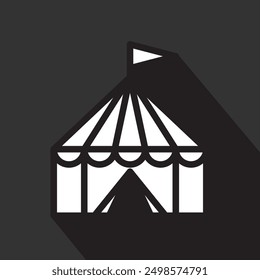 circus tent simple icon, vector illustration 