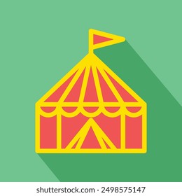 circus tent simple icon, vector illustration 