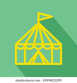 circus tent simple icon, vector illustration 