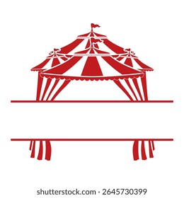 armação de monograma dividido tenda circo