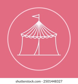 Circus tent trendy icon crafty abstract vector illustration colorful artwork beautiful design.eps