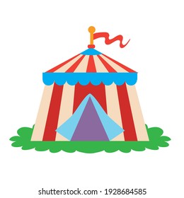 Ilustración de la caricatura del vector de tienda de circo