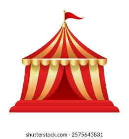 Circus tent. Vector clipart isolated on white background.