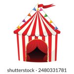 Circus tent vector design illustration isolated on white background.