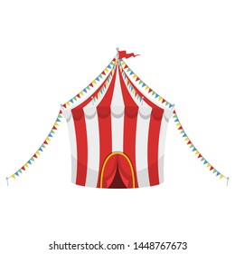 Circus tent vector design illustration isolated on white background