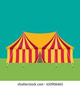 Circus tent vector, flat design
