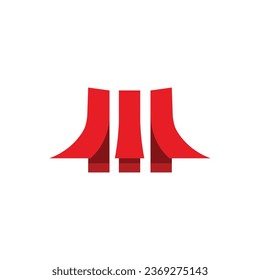 Circus tent vector flat logo. Isolated circus tent emoji illustration 