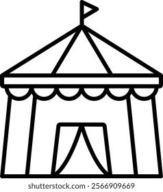 Circus Tent vector icon. Can be used for printing, mobile and web applications.