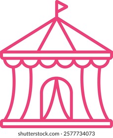 Circus Tent vector icon. Can be used for printing, mobile and web applications.