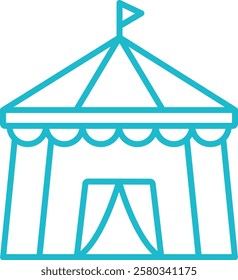 Circus Tent vector icon. Can be used for printing, mobile and web applications.