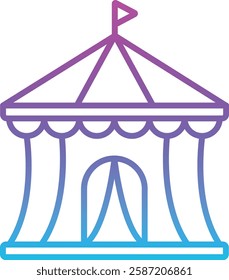 Circus Tent vector icon. Can be used for printing, mobile and web applications.