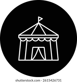 Circus Tent vector icon. Can be used for printing, mobile and web applications.
