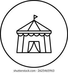 Circus Tent vector icon. Can be used for printing, mobile and web applications.