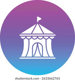 Circus Tent vector icon. Can be used for printing, mobile and web applications.