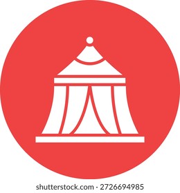 Ilustración de diseño de icono de Vector de carpa de circo