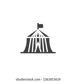 Circus tent vector icon. filled flat sign for mobile concept and web design. Circus dome glyph icon. Symbol, logo illustration. Pixel perfect vector graphics