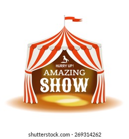 Circus tent. Vector illustration