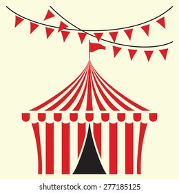 Ilustración vectorial de la tienda del circo