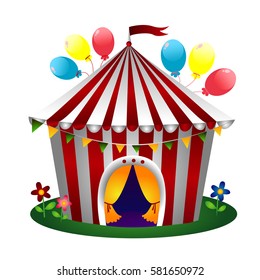 Circus tent vector illustration