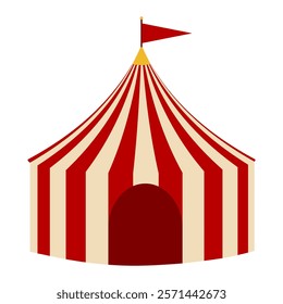 Circus Tent Vector Illustration.  Design of a traditional circus environment.