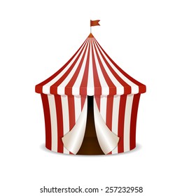 Circus tent vector illustration isolated on white