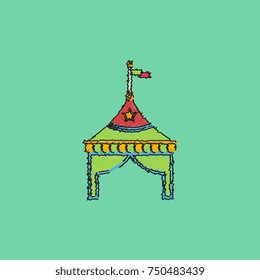 Circus tent vector stock in Hatching style