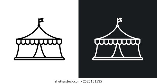 Circus tentline in Thin line black color. flat simple vector symbols illustration.