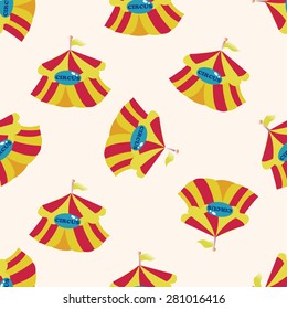 circus tents , cartoon seamless pattern background
