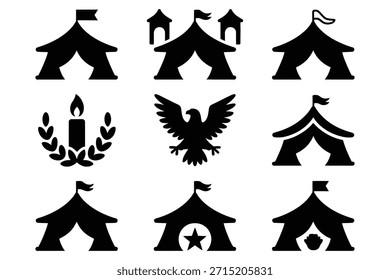 Tendas de circo e emblema de águia tenda medieval tenda festival